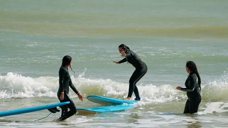 L'équipe après une session à Dakhla